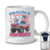 Personalized Custom Name Pawtriotic; Lovely 4th Of July Samoyed On Monster Truck; Patriotic T-Shirt