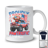 Personalized Custom Name Pawtriotic; Lovely 4th Of July Sproodle On Monster Truck; Patriotic T-Shirt