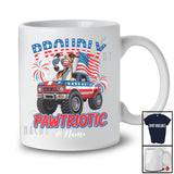 Personalized Custom Name Pawtriotic; Lovely 4th Of July Whippet On Monster Truck; Patriotic T-Shirt
