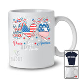 Personalized Custom Name Peace Love America; Amazing 4th Of July US Flag Welder Patriotic T-Shirt