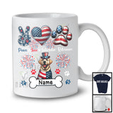 Personalized Custom Name Peace Love Labrador Retrievers, Lovely 4th Of July USA Flag Patriotic T-Shirt