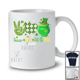 Personalized Custom Name Peace Love Pot Of Gold; Lovely St. Patrick's Day Peace Hand Sign Heart T-Shirt