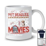 Personalized Custom Name Pet Beagles And Watch Horror Movies; Creepy Halloween Zombie T-Shirt