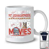 Personalized Custom Name Pet German Shepherds Watch Horror Movies; Creepy Halloween Zombie T-Shirt