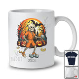 Personalized Custom Name Petanquel Skeleton Player; Horror Halloween Moon Sport Playing Team T-Shirt