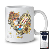 Personalized Custom Name Pharmacist, Lovely Leopard Heart Shape Sunflowers, Pharmacist Group T-Shirt