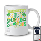 Personalized Custom Name Pharmacists Love Shenanigans; Proud St. Patrick's Day Pharmacist Shamrock T-Shirt