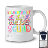 Personalized Custom Name Phlebotomist Squad; Awesome Easter Three Bunny Gnomes; Egg Hunting T-Shirt