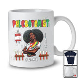 Personalized Custom Name Phlebotomist, Proud Juneteenth Afro Girl Women, Black African American T-Shirt