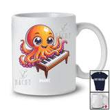 Personalized Custom Name Piano Octopus; Lovely Summer Vacation Octopus Sea Animal Lover T-Shirt