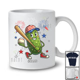 Personalized Custom Name Pickle Playing Baseball; Joyful 4th Of July Sport Player; Patriotic T-Shirt