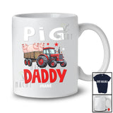 Personalized Custom Name Pig Dad; Lovely Father's Day Pig On Trailer Tractor; Farmer Family T-Shirt