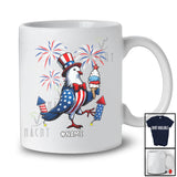 Personalized Custom Name Pigeon Ice Cream; Joyful 4th Of July American Flag; Patriotic T-Shirt