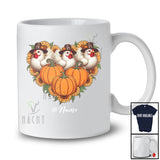 Personalized Custom Name Pilgrim Chicken Pumpkin Sunflower Heart; Lovely Thanksgiving Farmer T-Shirt