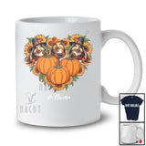 Personalized Custom Name Pilgrim Shelties Heart; Lovely Thanksgiving Fall Sunflower Pumpkin T-Shirt