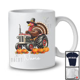Personalized Custom Name Pilgrim Turkey Driving Tractor, Amazing Thanksgiving Driver Team T-Shirt