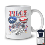 Personalized Custom Name Pilot Crew, Joyful 4th Of July USA Sunglasses, Careers Patriotic T-Shirt