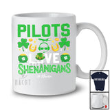 Personalized Custom Name Pilots Love Shenanigans; Proud St. Patrick's Day Pilot Shamrock T-Shirt