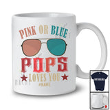 Personalized Custom Name Pink or Blue Pops Loves You; Joyful Father's Day Gender Reveal; Family T-Shirt