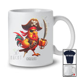 Personalized Custom Name Pirate Chicken; Scary Halloween Chicken Farm Animl; Farmer Family T-Shirt