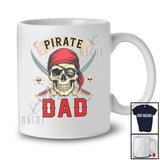 Personalized Custom Name Pirate Dad; Awesome Father's Day Pirate Skull; Family Group T-Shirt