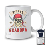 Personalized Custom Name Pirate Grandpa; Awesome Father's Day Pirate Skull; Family Group T-Shirt