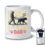 Personalized Custom Name Pit Bull Dad; Amazing Father's Day Paws T-Rex Dinosaur; Family T-Shirt
