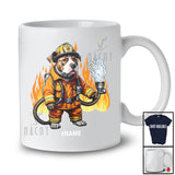 Personalized Custom Name Pit Bull Firefighter Costume Transform Cosplay; Proud Pit Bull Owner T-Shirt