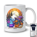 Personalized Custom Name Platypus Witch; Creepy Halloween Moon Boo Ghost Wild Animal Lover T-Shirt