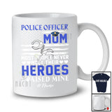 Personalized Custom Name Police Officer Mom I Raised Mine; Proud Mother's Day US Flag; Family T-Shirt