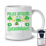Personalized Custom Name Police Officers Love Shenanigans; Proud St. Patrick's Day Jobs Shamrock T-Shirt