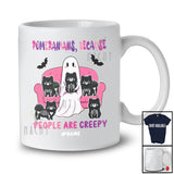 Personalized Custom Name Pomeranians People Creepy; Amazing Halloween Boo Ghost Family T-Shirt