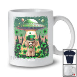 Personalized Custom Name Poodle Leprechaun UFO; Joyful St. Patrick's Day Stolen Poodle Shamrock T-Shirt
