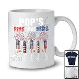 Personalized Custom Name Pop's Firecrackers, Amazing 4th Of July Fireworks, Patriotic Family T-Shirt