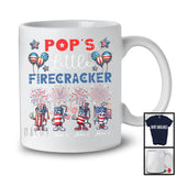 Personalized Custom Name Pop's Little Firecracker, Proud 4th Of July Fireworks, Patriotic T-Shirt