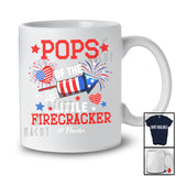 Personalized Custom Name Pops Of The Little Firecracker; Lovely 4th Of July Family Patriotic T-Shirt