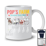 Personalized Custom Name Pops's Farm Growing Since Year, Lovely Father's Day Farm Animal T-Shirt