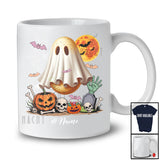Personalized Custom Name Potato Wearing Ghost Boo Costume; Creepy Halloween Fruit Vegan T-Shirt