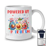 Personalized Custom Name Powered by Avocado And Patriotism; Lovely 4th Of July Patriotic T-Shirt