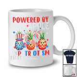 Personalized Custom Name Powered by Pineapple And Patriotism; Lovely 4th Of July Patriotic T-Shirt