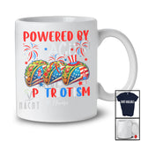 Personalized Custom Name Powered by Taco And Patriotism; Lovely 4th Of July Patriotic T-Shirt