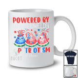 Personalized Custom Name Powered by Watermelon And Patriotism; Lovely 4th Of July Patriotic T-Shirt