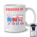 Personalized Custom Name Powered by Whiskey And Patriotism; Lovely 4th Of July Patriotic T-Shirt