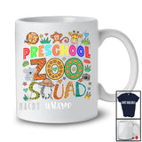 Personalized Custom Name Preschool Zoo Squad; Joyful Graduation Last Day Of School Animal T-Shirt