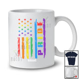 Personalized Custom Name Pride; Awesome 4th Of July LGBTQ Gay US Flag Rainbow; Patriotic T-Shirt