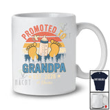 Personalized Custom Name Promoted To Grandpa 2026; Lovely Father's Day Vintage Retro; Pregnancy T-Shirt