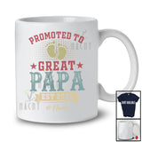Personalized Custom Name Promoted To Great Papa Est 2025; Lovely Father's Day Pregnancy T-Shirt