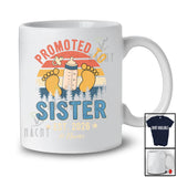 Personalized Custom Name Promoted To Sister 2026; Lovely Mother's Day Vintage Retro; Pregnancy T-Shirt