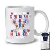 Personalized Custom Name Prone To Shenanigans; Cheerful 4th Of July Firecracker Fireworks T-Shirt