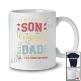 Personalized Custom Name Proud Son Of A Wonderful Dad; Amazing Father's Day Vintage T-Shirt